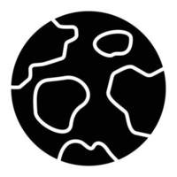 icône de glyphe du monde vecteur