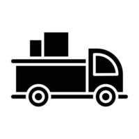 icône de glyphe de camionnette vecteur