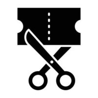 icône de glyphe de vêtements de coupe vecteur