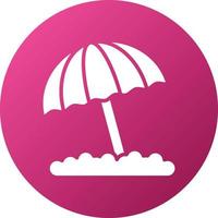 style d'icône de parapluie de plage vecteur