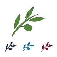 logo icône olive vecteur