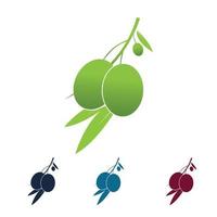 logo icône olive vecteur
