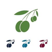 logo icône olive vecteur