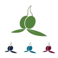 logo icône olive vecteur