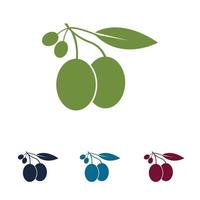 logo icône olive vecteur