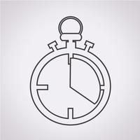 signe de symbole icône chronomètre vecteur