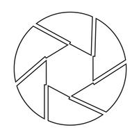 Symbole de symbole d&#39;aperture vecteur