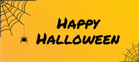 Illustration vectorielle d&#39;halloween sur fond jaune.