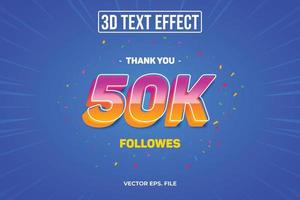 50k effets de texte 3d modifiables spéciaux vecteur