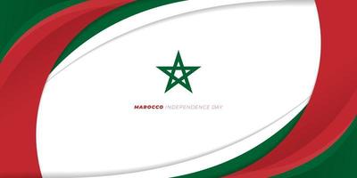 fond blanc de la fête de l'indépendance du maroc avec un design étoile verte. conception de fond blanc, rouge et vert.