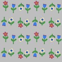 motif naturel harmonieux de fleurs dans une forme simple. vecteur