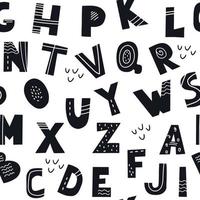 un motif homogène de lettres de l'alphabet. vecteur