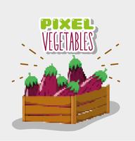 Dessins de légumes pixel vecteur