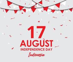 modèle 17 août fête de l'indépendance de l'indonésie design illustration vecteur
