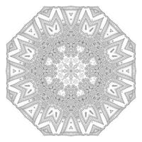 beau vecteur de mandala d'art en ligne