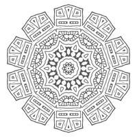 beau vecteur de mandala d'art en ligne