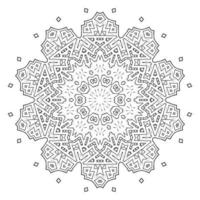 beau vecteur de mandala d'art en ligne