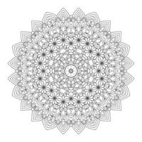 beau vecteur de mandala d'art en ligne