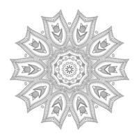 belle conception de mandala d'art en ligne vecteur