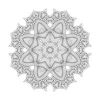 beau vecteur de mandala d'art en ligne