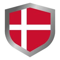 bouclier drapeau danois vecteur