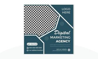 bannière et affiches d'entreprise de marketing numérique instagram post. modèle de bannière de publication de médias sociaux promotionnels d'entreprise conception de bannière carrée vecteur