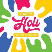 happy holi festival éclaboussures colorées fond vecteur gratuit