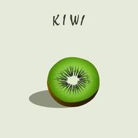 kiwi sur fond gris. vecteur