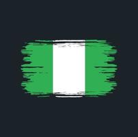 brosse de drapeau nigérian. drapeau national vecteur