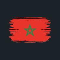 pinceau drapeau maroc. drapeau national vecteur