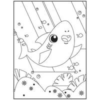 coloriages de requins pour les enfants vecteur