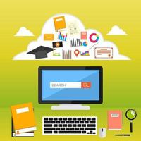 apprentissage en ligne. e-learning, éducation en ligne, enseignement à distance, éducation, cours en ligne