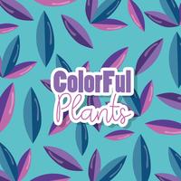 Conception de plantes colorées vecteur