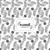 noir et blanc feuille fleur éléments floraux vecteur géométrique conception graphique de fond.