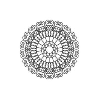 conception d'ornement mince ronde mandala sur fond blanc graphiques d'illustration vectorielle vecteur