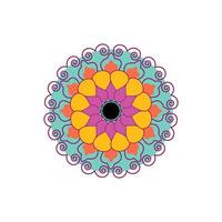 éléments colorés cercle conception de mandala illustration vectorielle conception graphique. vecteur