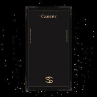 signes de cancer, arrière-plan du zodiaque. belles images vectorielles au milieu d'une galaxie stellaire avec la constellation vecteur