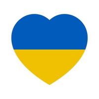 drapeau de l'ukraine en forme de coeur. symbole national ukrainien. illustration vectorielle vecteur