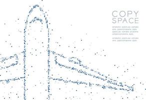 forme d'avion de particule de molécule de point de cercle géométrique abstrait, illustration de couleur noire de conception de concept de transport de technologie vr isolée sur fond blanc avec espace de copie vecteur