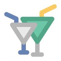 concepts de verres à cocktails vecteur