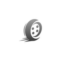 modèle d'illustration de conception de logo d'icône de pneu vecteur