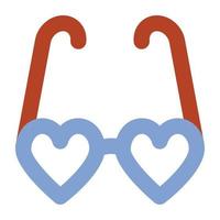 concepts de lunettes de coeur vecteur