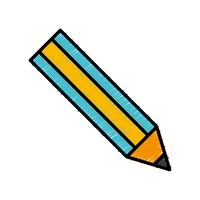 icône d&#39;ustensile de crayon vecteur