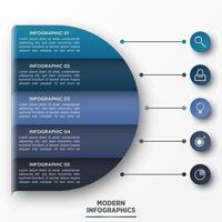 modèle d'infographie 3d vectoriel pour la présentation. visualisation des données d'entreprise. éléments abstraits. concept créatif pour infographie.