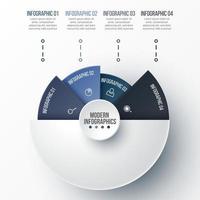 modèle d'infographie 3d vectoriel pour la présentation. visualisation des données d'entreprise. éléments abstraits. concept créatif pour infographie.