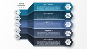 modèle d'infographie 3d vectoriel pour la présentation. visualisation des données d'entreprise. éléments abstraits. concept créatif pour infographie.