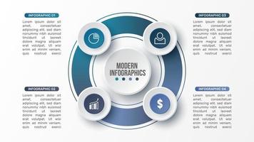 modèle d'infographie 3d vectoriel pour la présentation. visualisation des données d'entreprise. éléments abstraits. concept créatif pour infographie.