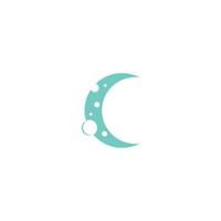 lune icône logo design plat illustration vecteur