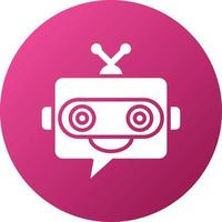 style d'icône de chatbot vecteur