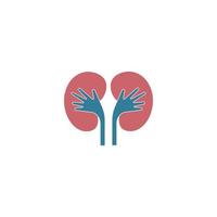 logo d'urologie, modèle sain d'icône de logo de rein